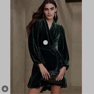 BR Green Velvet Dress